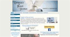 Desktop Screenshot of catholicsforpeaceandjustice.org