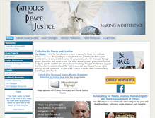 Tablet Screenshot of catholicsforpeaceandjustice.org